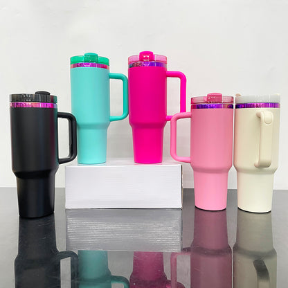 💜40oz Purple Underneath Powder Coated H2.0 Quencher Tumblers For Laser Engraving -CNLCA