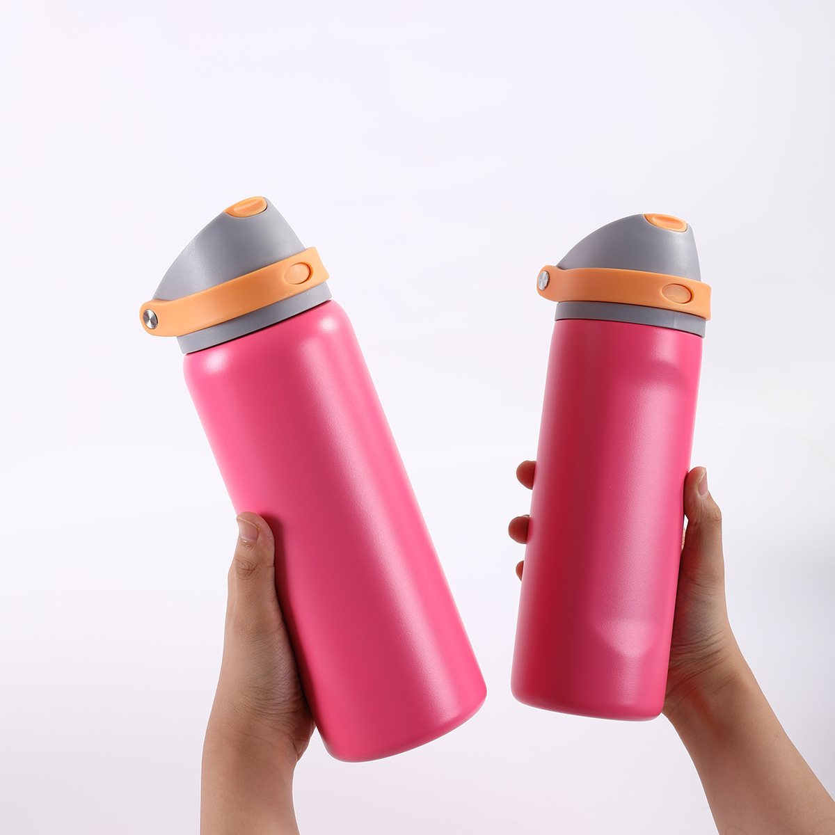 20oz 600ml/ 30oz 900ml Sports Handle Flip Straw Lid Stainless Steel Insulated Owala Style Water Bottle Double Drinking Tumbler for Laser Engrave-CNLCA