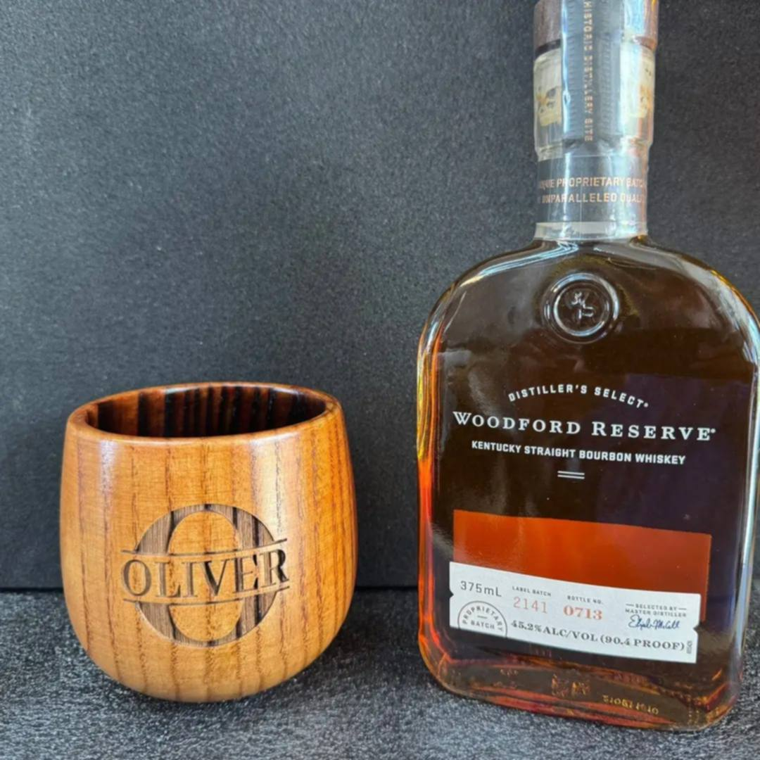 50Pack 350ml Wood Whiskey Cup Charred Oak Whiskey Glass Bourbon-Whiskey Cups for Laser-CNLCA