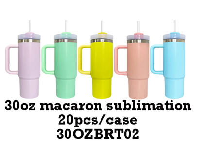 H2.0 30oz Macaron Blank Subliamtion 30oz Quencher Tumblers With Handle 20pc/case-CNLCA