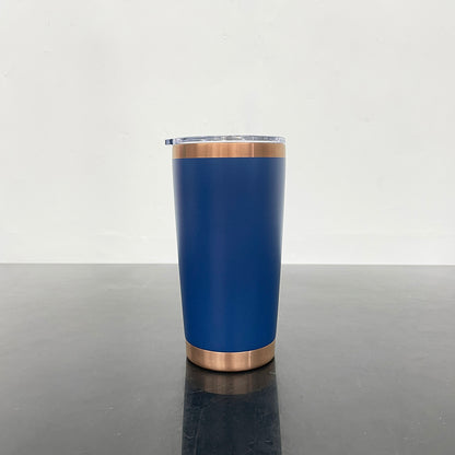 20oz Magnetic Lid Copper Plated Underneath Powder Coated Stainless Steel Car Coffee Tumbler-CNLCA