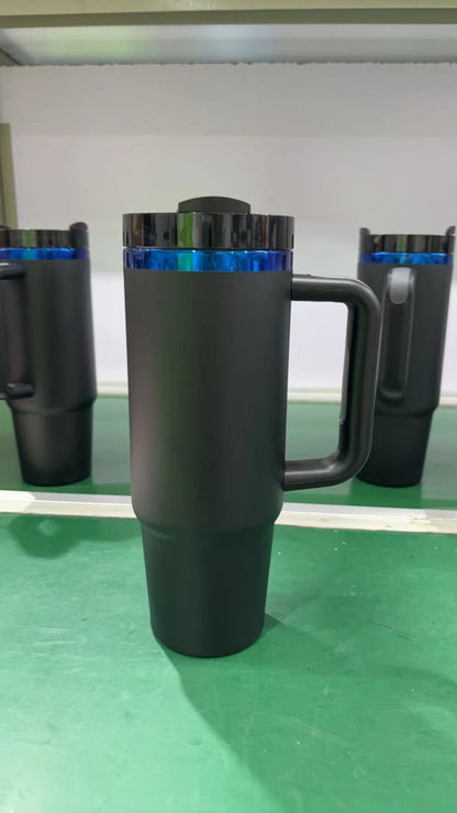 Custom 30oz Blue Underneath Powder Coated H2.0 Quencher Tumblers For Laser Engraving -CNLCA