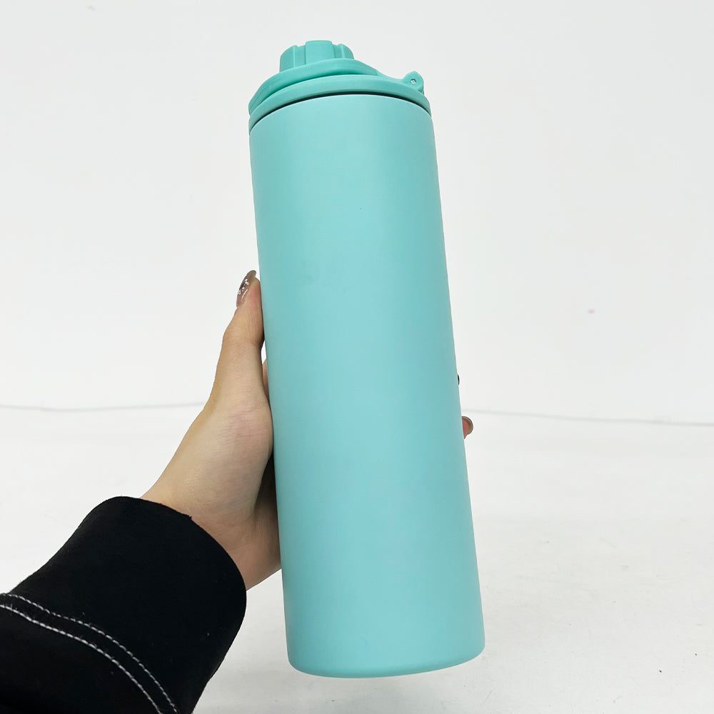 20oz Macaron Blank Sublimation Straight Tumbler Sport Water Bottle with Two Lids-CNLCA