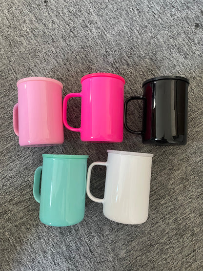 17oz Macaron Color Blank Sublimation Glass Mug With Plastic Lid -CNLCA