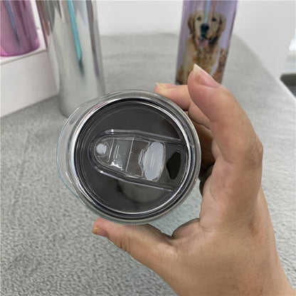 20oz Blank Sublimation Magic Mirror Metallic Electroplate Holographic Straight Tumbler - USLCA