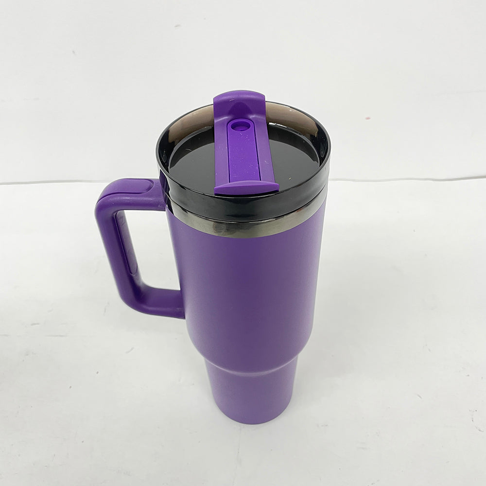40oz Black Mirror Underneath Purple Color Powder Coating Tumblers for Laser Engrave-CNLCA