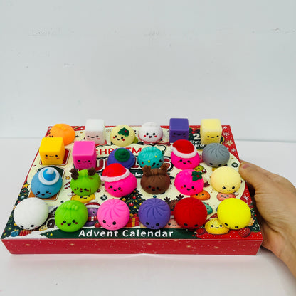 25Pack Christmas Mystery Dumpling Advent Calendar Blind Box Mini Dumpling Advent Calendar Squishy Surprise Box-CNLCA