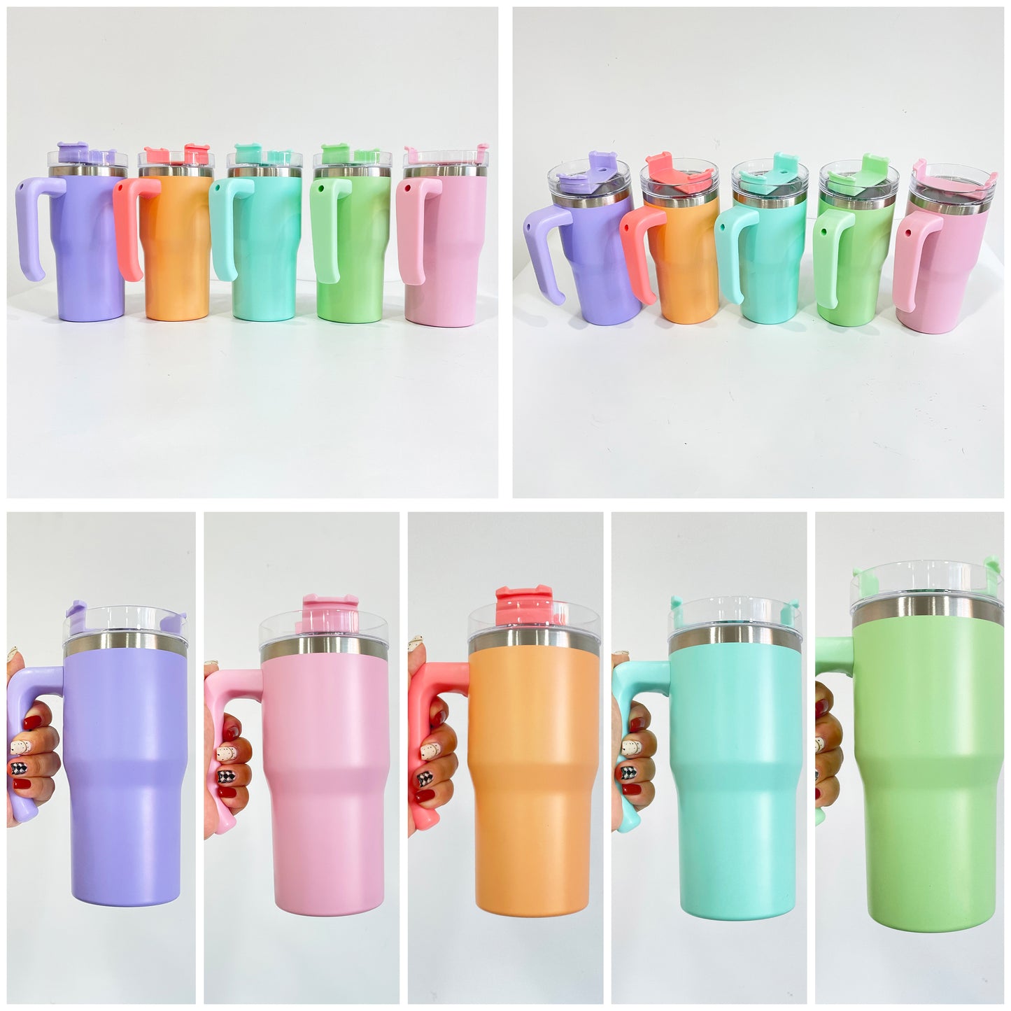 20oz Macaron Blank Sublimation Tumblers With Handle 25pc/case-CNLCA