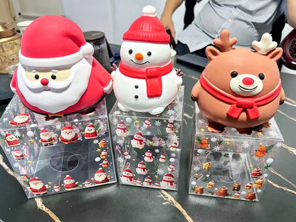 24Pack Giant Jumbo Santa Chubby & Snowman Puff & Reindeer Mochi Squishy Toy For Christmas-CNLCA