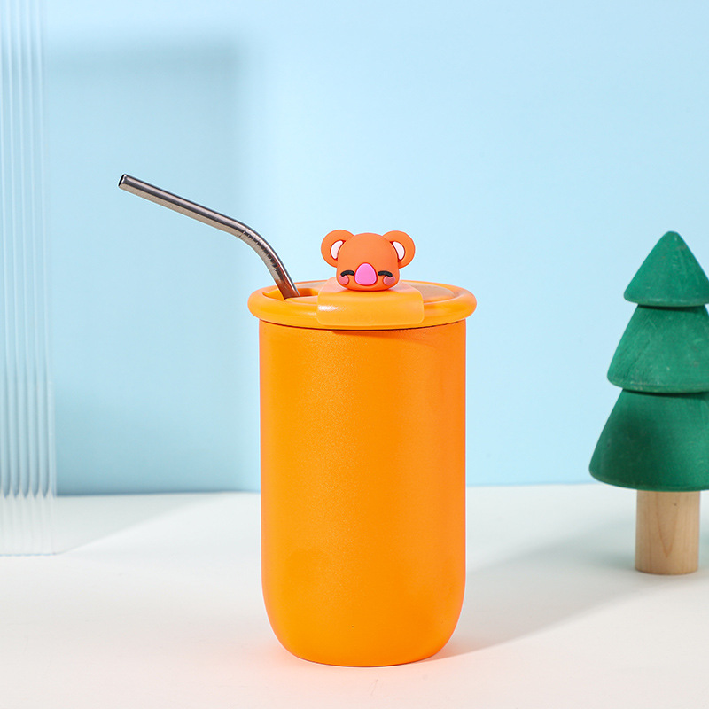 16oz 460ml Cute Cartoon Stainless Steel Insulated Cups Kids Children's Sipper Tumbler Milk Cup for Laser Engrave-CNLCA