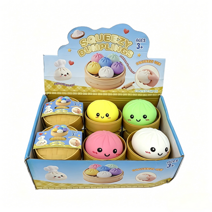 8.5cm Cute Realistic Steamed Bun Stress Relief Squishy Toy Soft Squeeze Decompression Dumpling-CNLCA