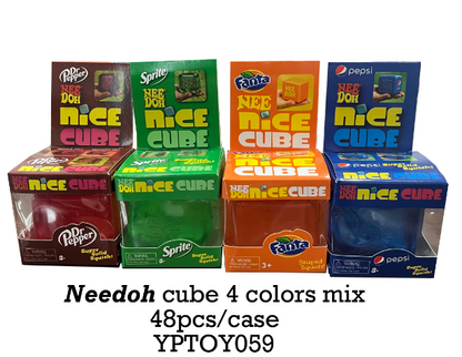 48Pack Needoh Style Maltose Filled Slow Rising Soda Pepsi Fanta Sprite Dr Pepper Co-Branding Nice Cubes Squishy Stress Relief Fidget Toys-CNLCA