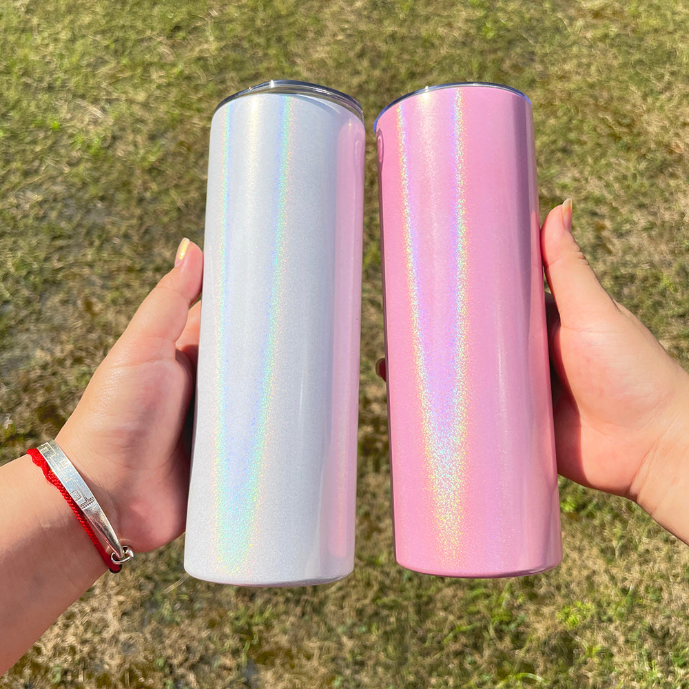 20oz Blank Sublimation Shimmer Sparkly Glitter Straight Tumbler- USLCA