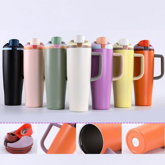 40oz Owala Style Quencher Tumbler with Handle For Laser Engraving-CNLCA