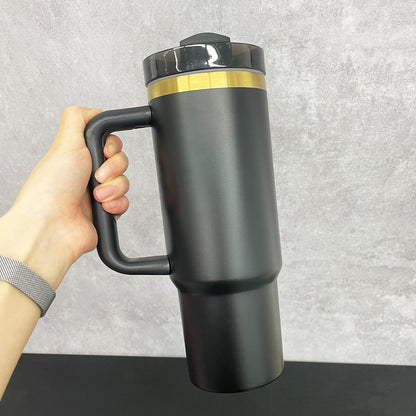Powder Coated H2.0 30oz Sanding Gold Plated Underneath Quencher Tumbler For Laser Engraving-CNLCA