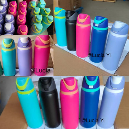 25Pack 32oz Owala Style Powder Coated Stainless Steel Tumbler Water Bottle for Laser-CNLCA