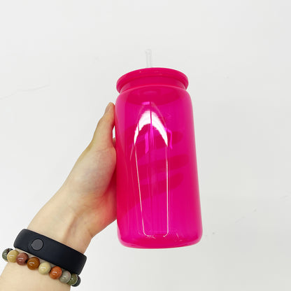 16oz Can Shaped Neon Colored Plastic Can -CNLCA