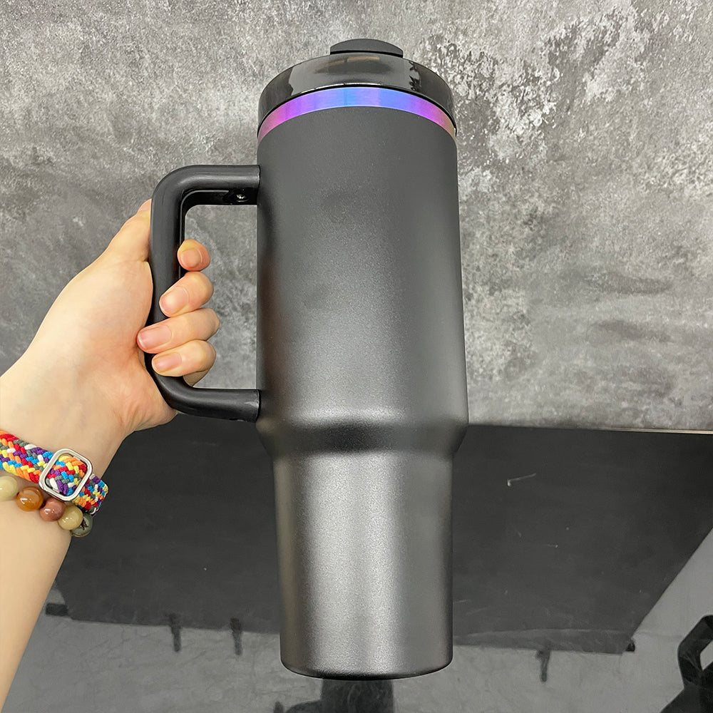 H2.0 40oz Black Blue Purple Plated Chroma Powder Coated Tumblers For Laser Engraving-CNLCA