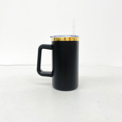 20oz Christmas Chubby Gold Plated Underneath Coffee Tumbler Mug with Removable Handle for Laser-CNLCA