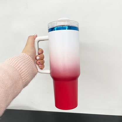 💙40oz Blue Plated Underneath Ombre Red Powder Coated H2.0 Quencher Tumblers For Laser Engrave-CNLCA