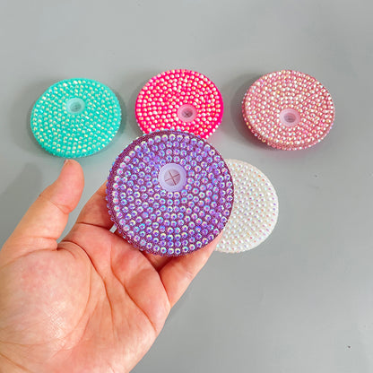 Multicolour Glass Can Rhinestone Bling Plastic Acrylic Lids Sold By Case -USLCA