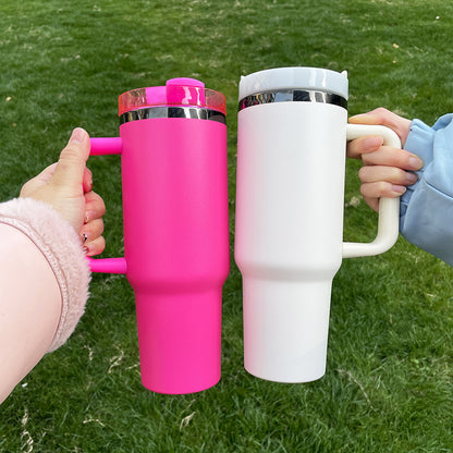 4Pack/8Pack/12Pack 40oz H2.0 Colorful Black Plated Underneath Powder Coated Tumblers Travel Mugs with Handle for Laser-CNLCA