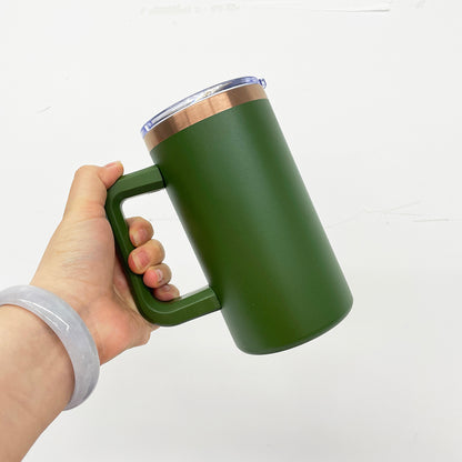 20oz Chubby Rainbow Copper Plated Underneath Car Tumbler Mug with Removable Handle For Laser-CNLCA