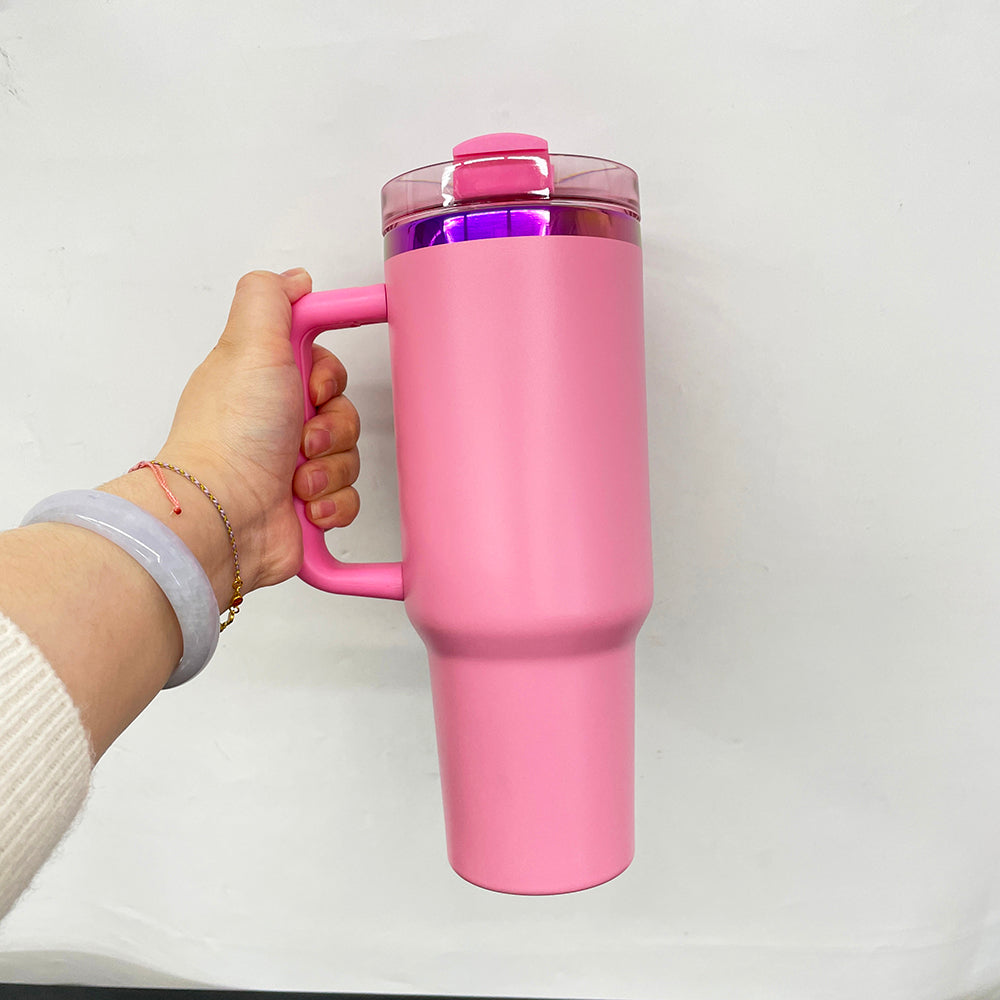 💜40oz Purple Underneath Powder Coated H2.0 Quencher Tumblers For Laser Engraving -CNLCA