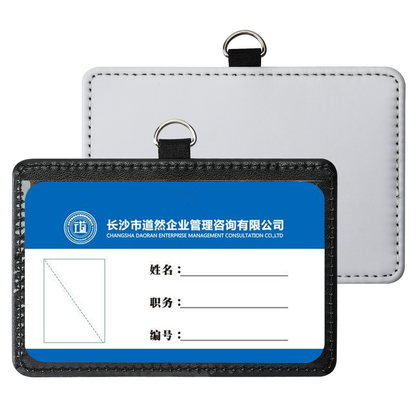 PU Leather Blank Sublimation Work ID Card Holder Student Card Case Luggage Tag-CNLCA