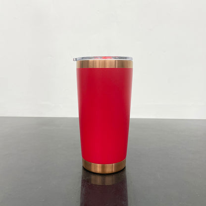 20oz Magnetic Lid Copper Plated Underneath Powder Coated Stainless Steel Car Coffee Tumbler-CNLCA