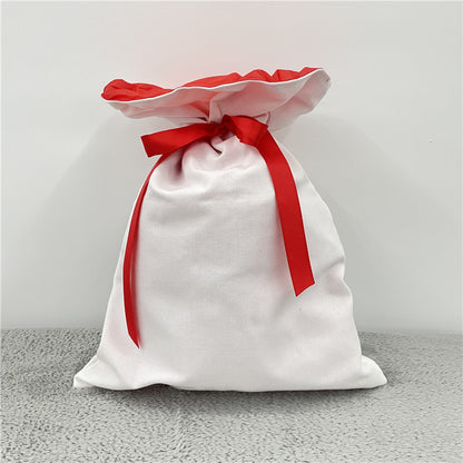 White Color Blank Sublimation Christmas Gift Santa Bags 19.6*28Inch 50pcs_USLCA