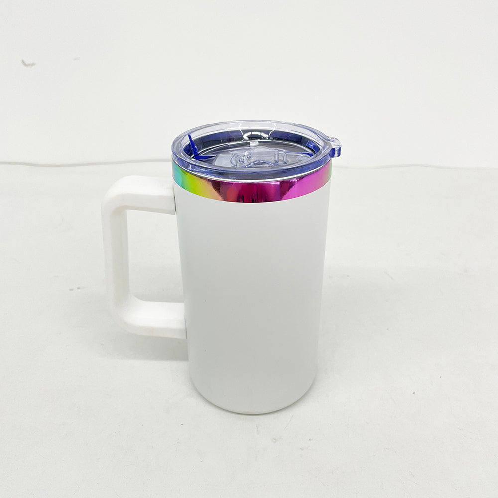 20oz Chubby Rainbow Plated Underneath Car Tumbler Mug with Removable Handle For Laser-CNLCA
