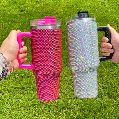 40oz Solid Color Rhinestone Bling Tumbler -USLCA