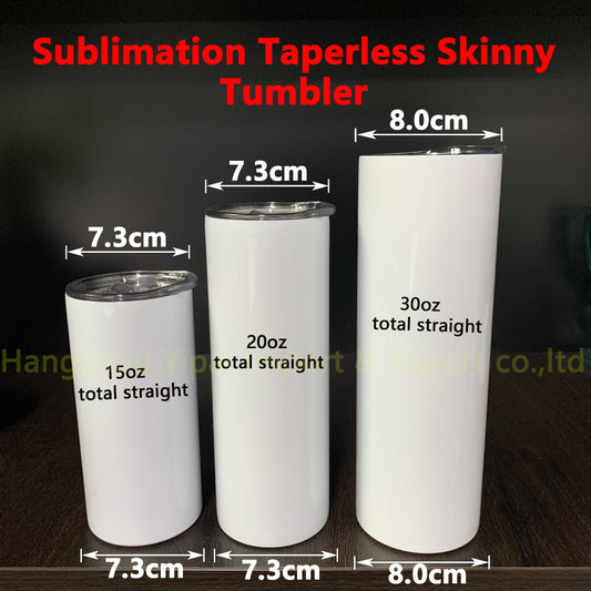 25Pack 30oz Blank Sublimation Stainless Steel Skinny Straight Tumbler-CNLCA