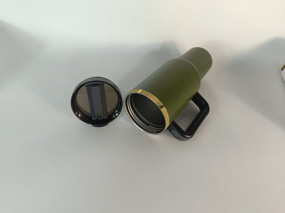 40oz Olive Army Green Silver/Gold Plated Underneath Powder Coated H2.0 Quencher Tumblers For Laser Engrave-CNLCA