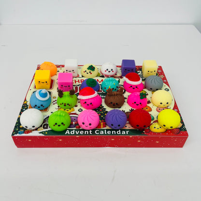 25Pack Christmas Mystery Dumpling Advent Calendar Blind Box Mini Dumpling Advent Calendar Squishy Surprise Box-CNLCA