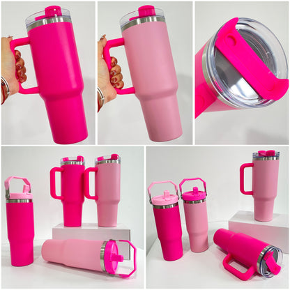 30oz & 40oz Flamingo Pink And Hot Pink Powder Coated Tumblers 20pcs/case-CNLCA