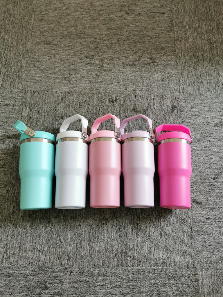 20oz Macaron Color Matte Sublimation School Kids Flip Staw Tumbler Water Bottle-CNLCA