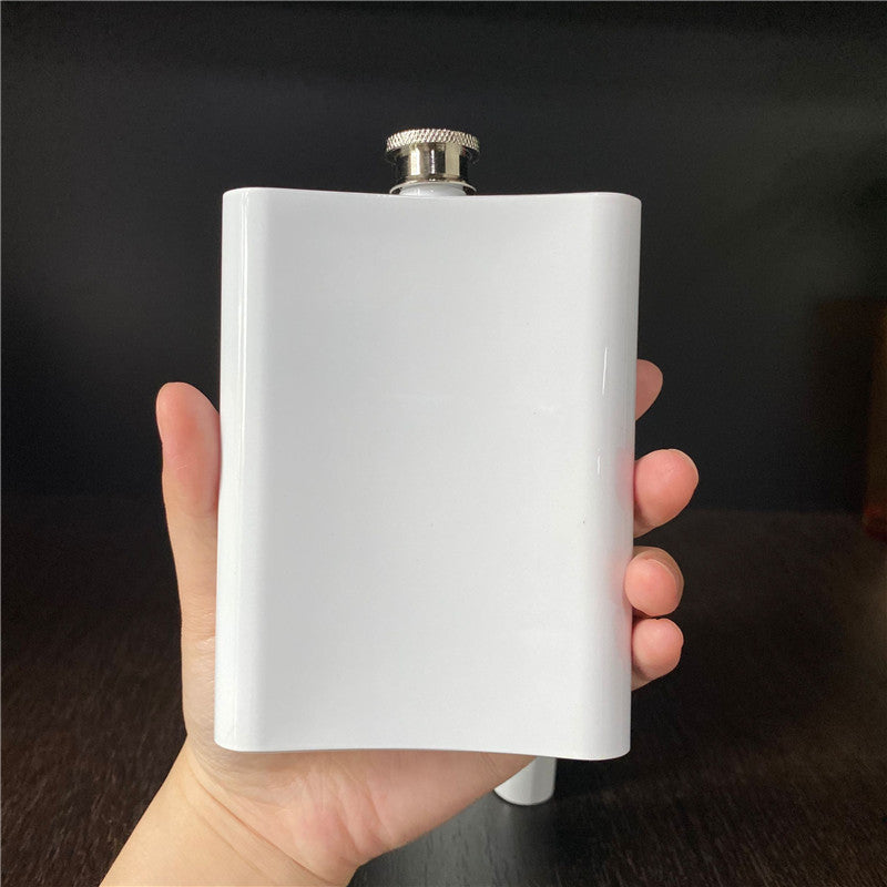 8oz White Blank Sublimation Mini Stainless Steel Tumbler Bottle Hip Flask 100pc/case-CNLCA