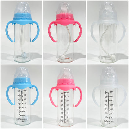 12oz Blank Sublimation Baby Milk Bottle Glass Feeding Bottle-USLCA