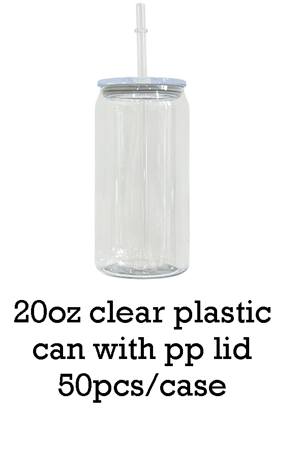 20oz Clear Jelly Color Acrylic Plastic Can Cup -CNLCA