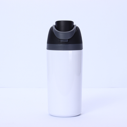 16oz/19oz/24oz/32oz Flip Straw Lid White Sublimation Stainless Steel Sports Owala Style Water Bottle-CNLCA