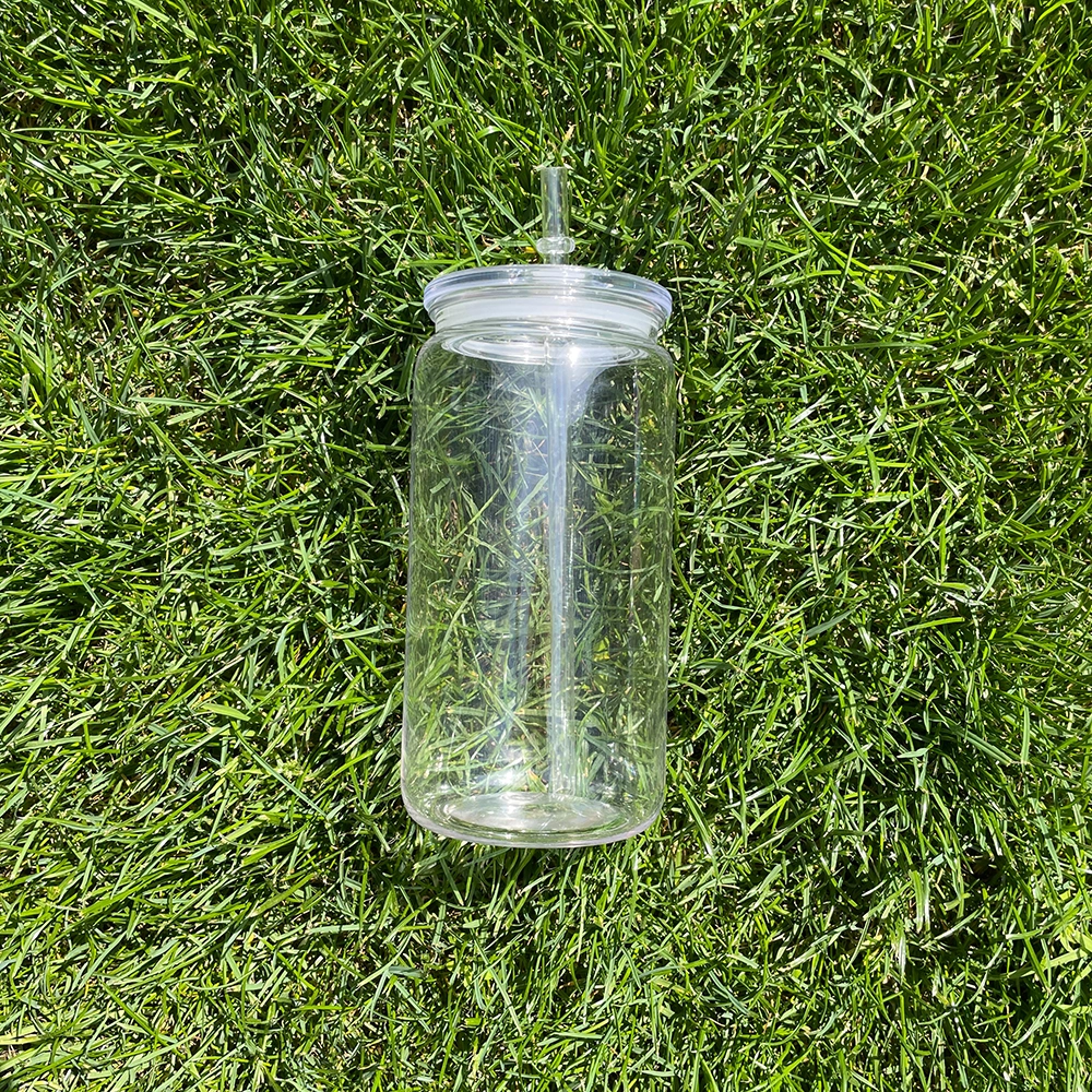 10Pack/25Pack 16oz Plastic Can Cup with Clear Plastic Lids for UV DTF Wraps Same Shape Size As Glass Can-CNLCA