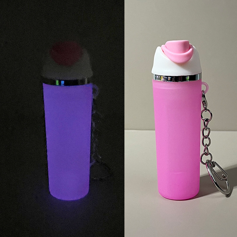 Owala Style Tumbler Shaped Glow In The Dark Keychain Tumbler Accessories Keyring-CNLCA