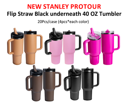 To Canada 40oz Protour Black/Copper Plated Underneath Flip Straw Tumbler-CNLCA
