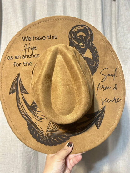 Men Women Flat Brim Jazz Hat Gentleman's Broad-brimmed Cap, Heart-shaped Top Vegan Leather Fedora Hats with Tassel for Autumn Winter-CNLCA