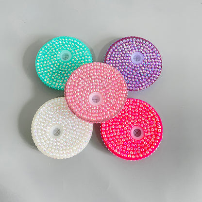 Multicolour Glass Can Rhinestone Bling Plastic Acrylic Lids Sold By Case -USLCA