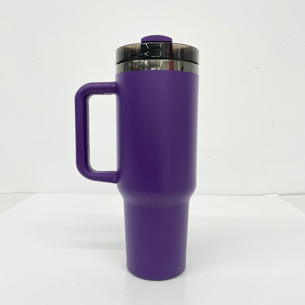 40oz Black Mirror Underneath Purple Color Powder Coating Tumblers for Laser Engrave-CNLCA