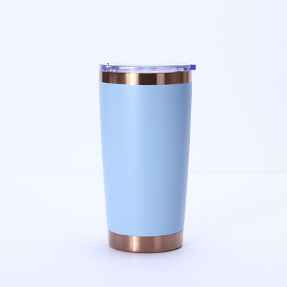 20oz YeTi Style Slide Lid Copper Plated Underneath Colorful Powder Coated Car Coffee Tumbler-CNLCA