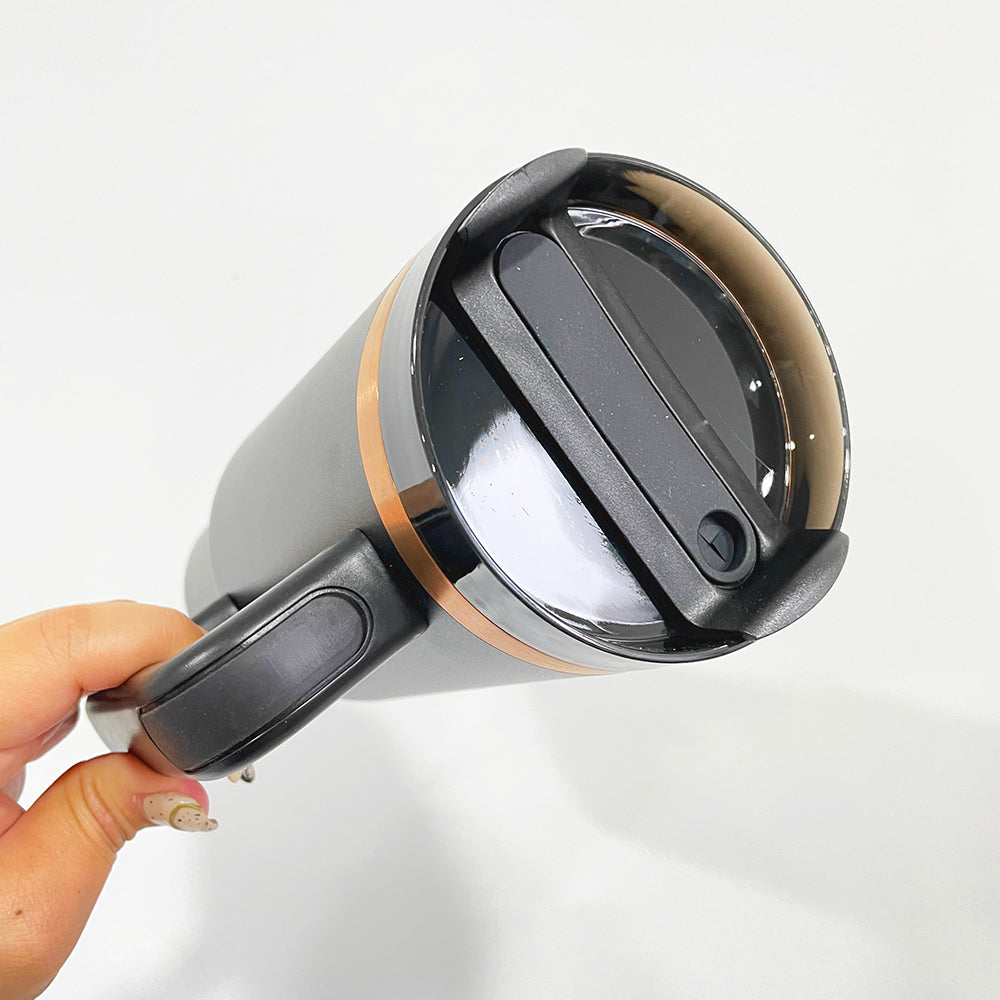 40oz H2.0 Stanley Style Black Color Copper Plated Quencher Tumbler for Laser Engraving-USLCA